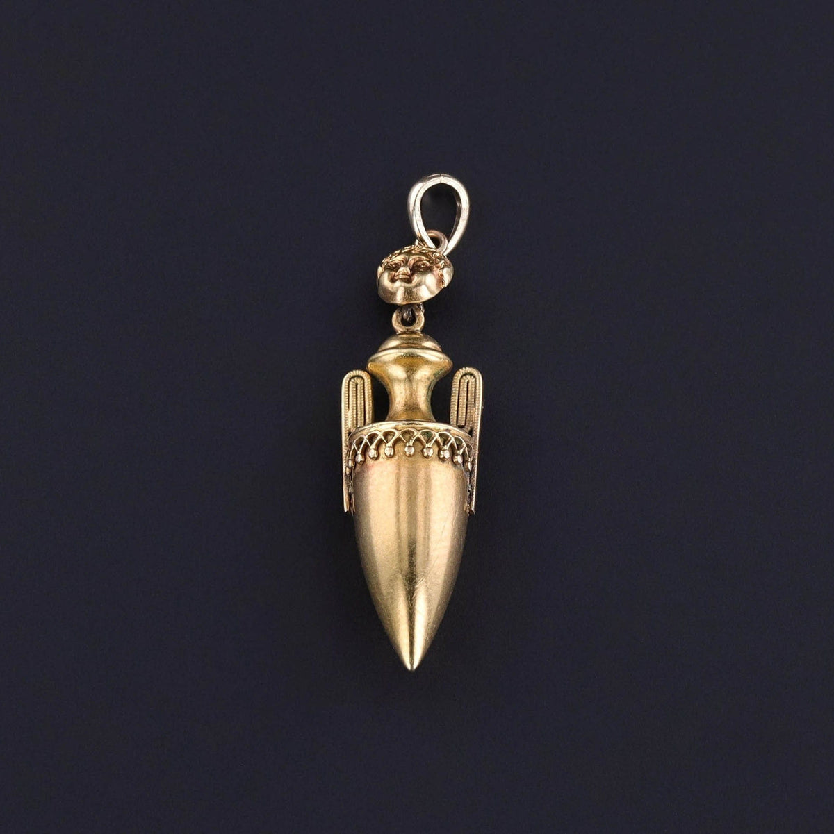 Antique Urn Pendant of 18k Gold - Trademark Antiques