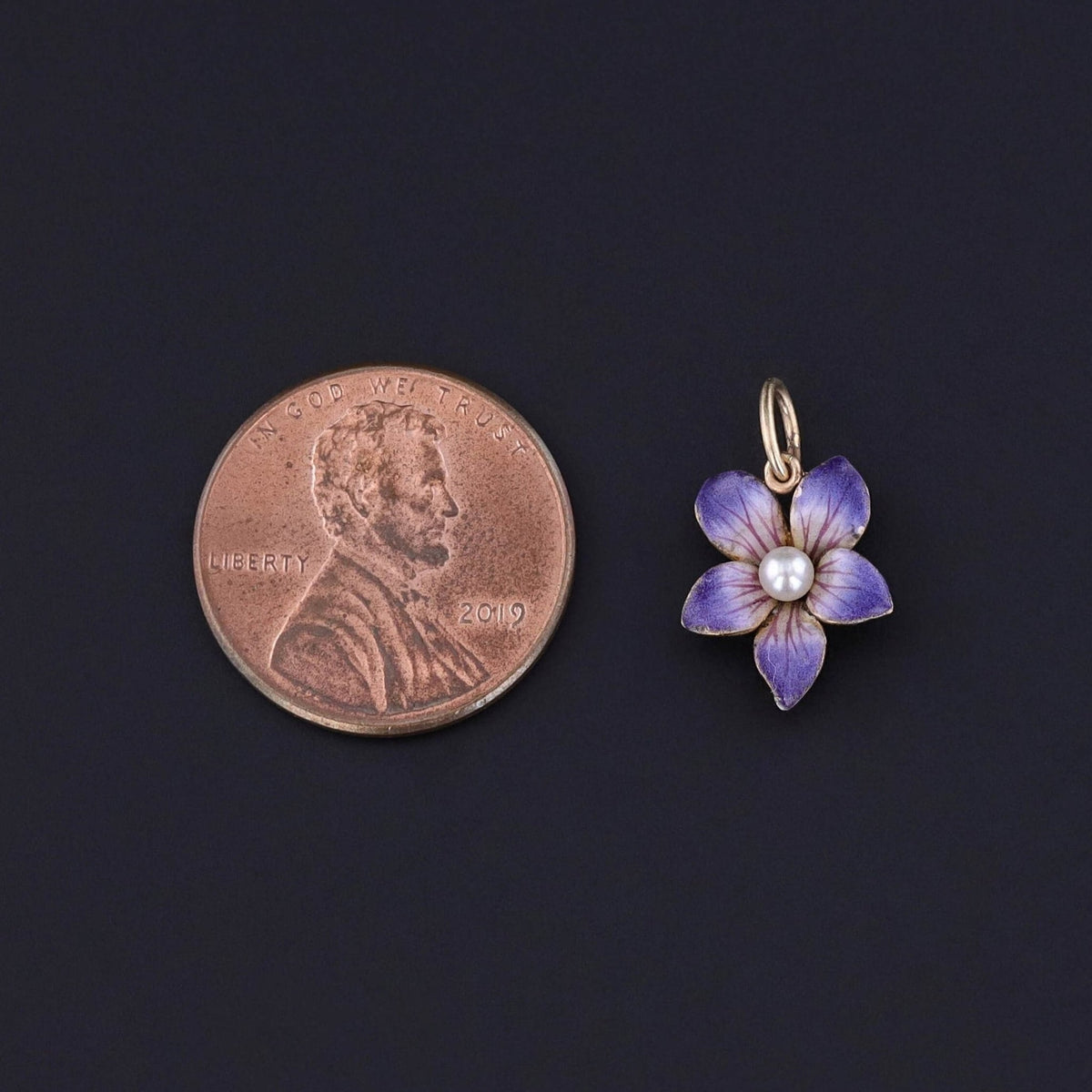 Antique Violet Charm of 14k Gold - Trademark Antiques