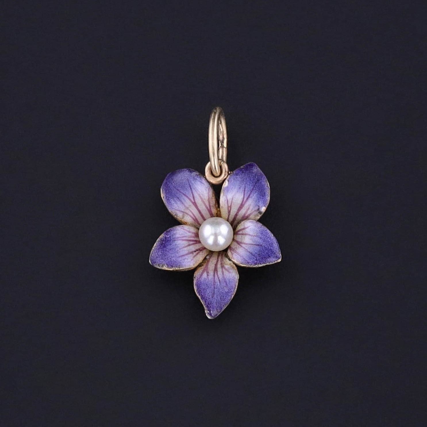 Antique Violet Charm of 14k Gold - Trademark Antiques