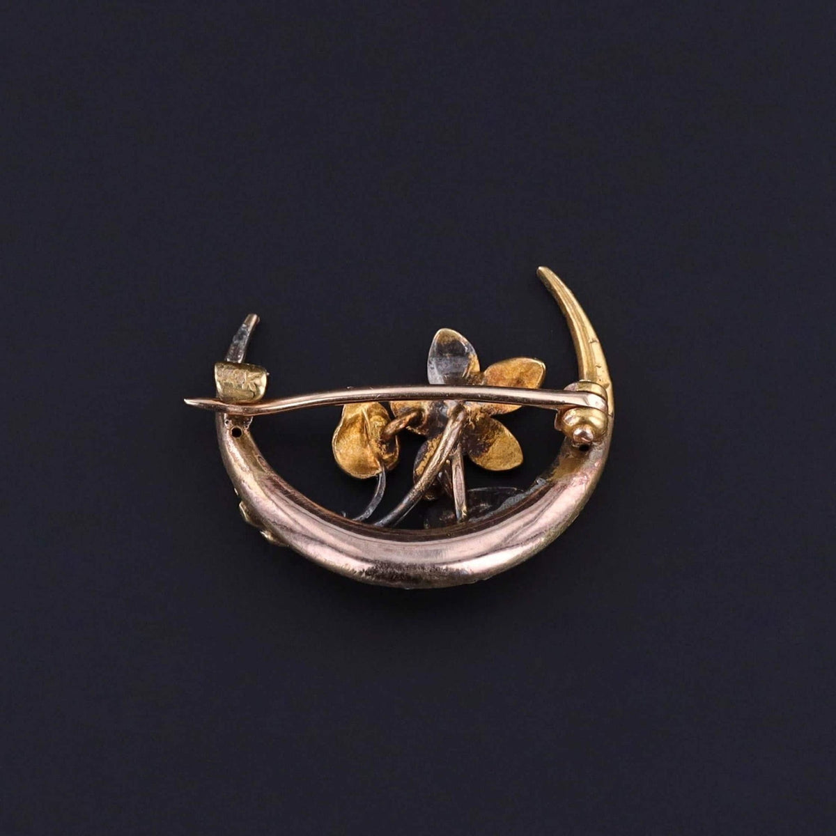 Antique Violet Honeymoon Brooch of 14k Gold - Trademark Antiques