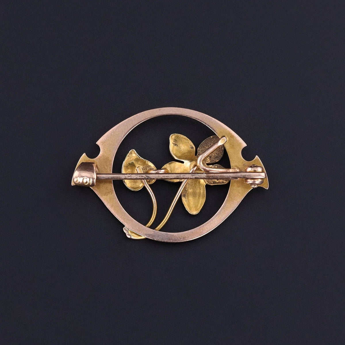 Antique Violet Pin of 10k Gold - Trademark Antiques