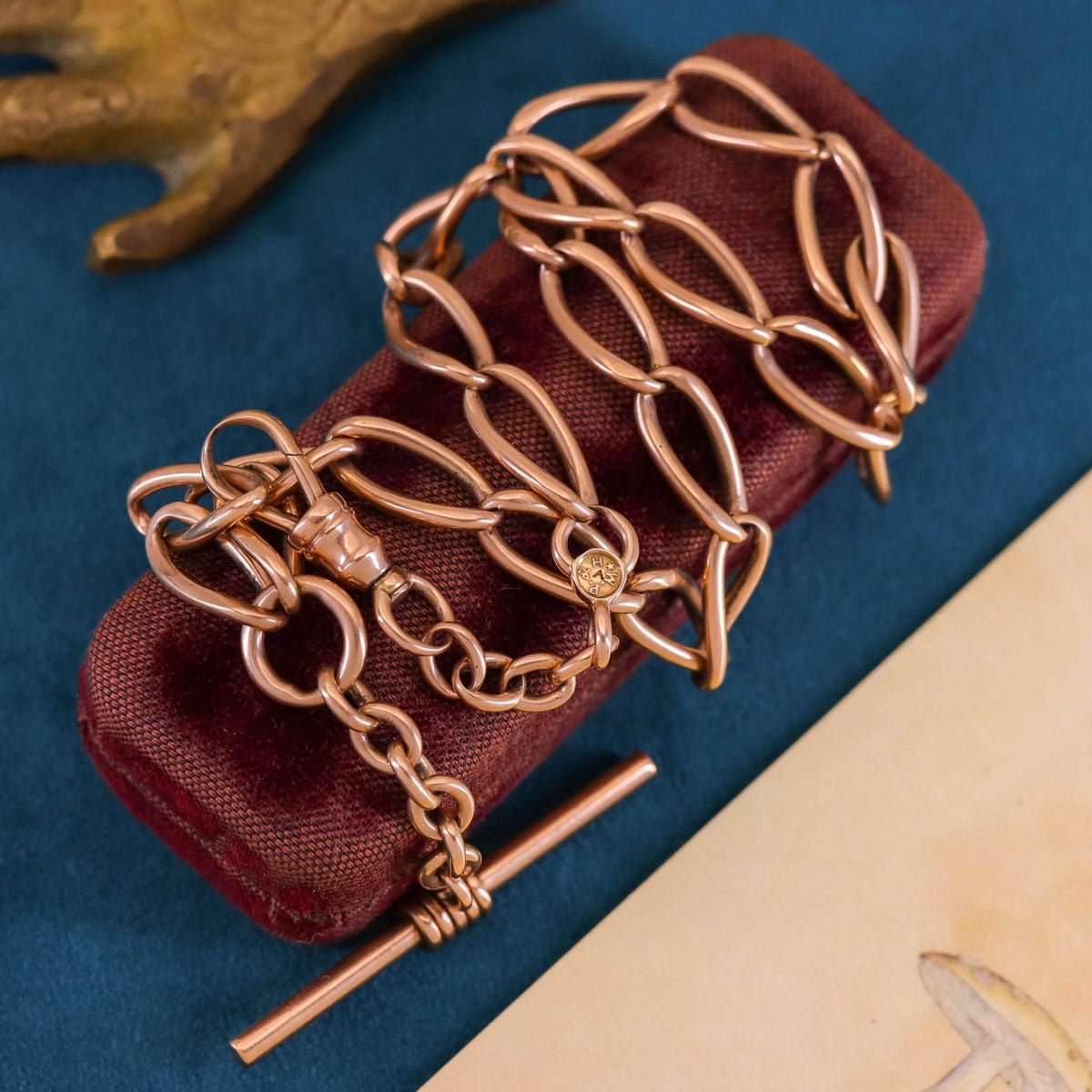 Antique Watch Chain Necklace of 14k Gold - Trademark Antiques