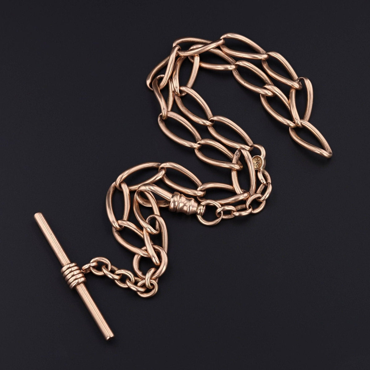 Antique Watch Chain Necklace of 14k Gold - Trademark Antiques