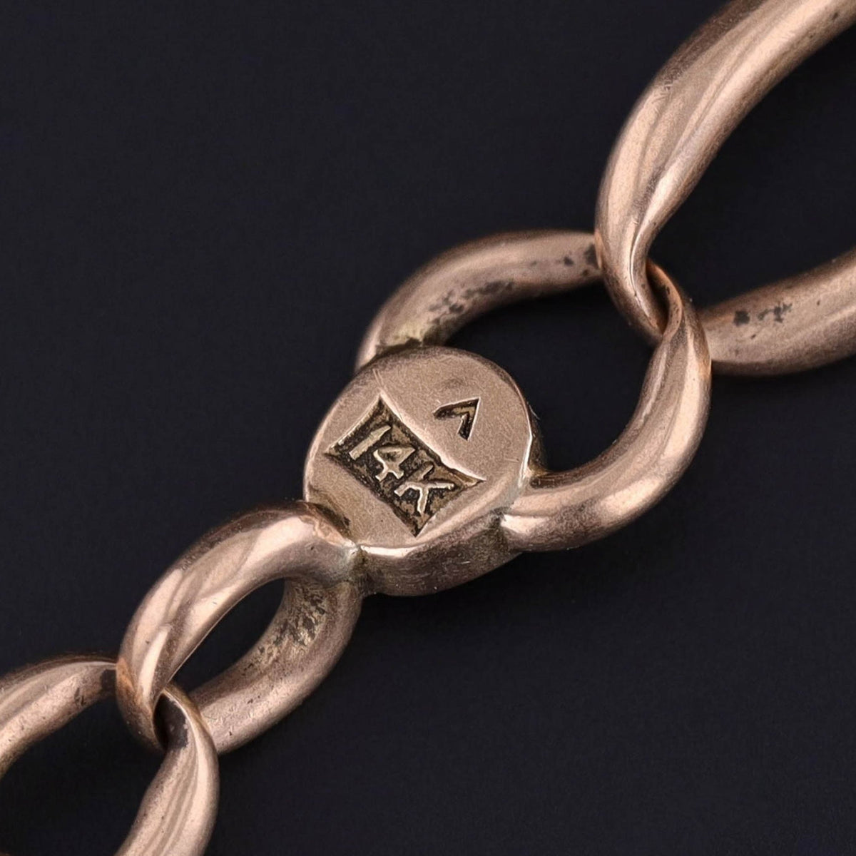 Antique Watch Chain Necklace of 14k Gold - Trademark Antiques