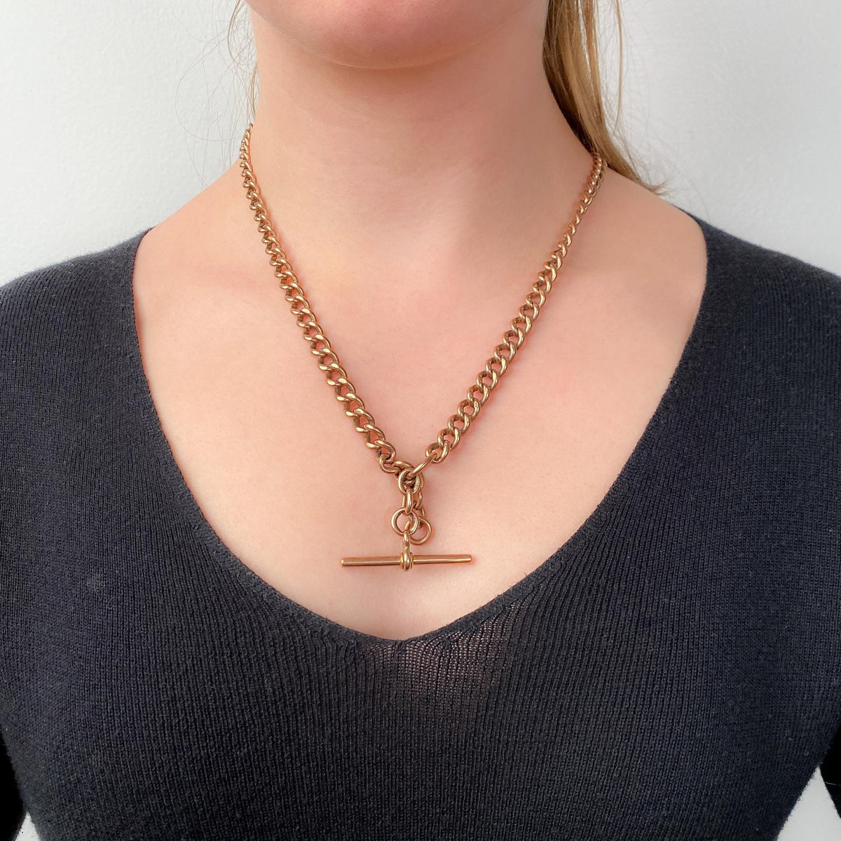 Antique Watch Chain of 9ct Rose Gold - Trademark Antiques