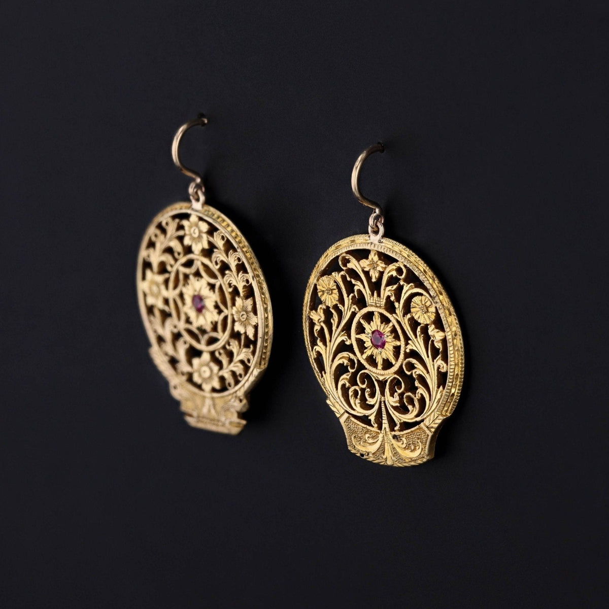 Antique Watchcock Conversion Earrings - Trademark Antiques