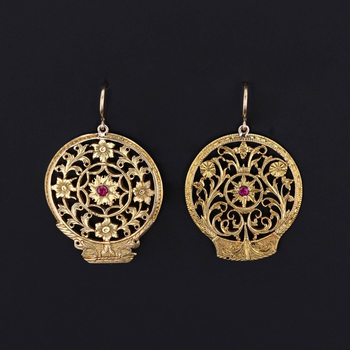 Antique Watchcock Conversion Earrings - Trademark Antiques