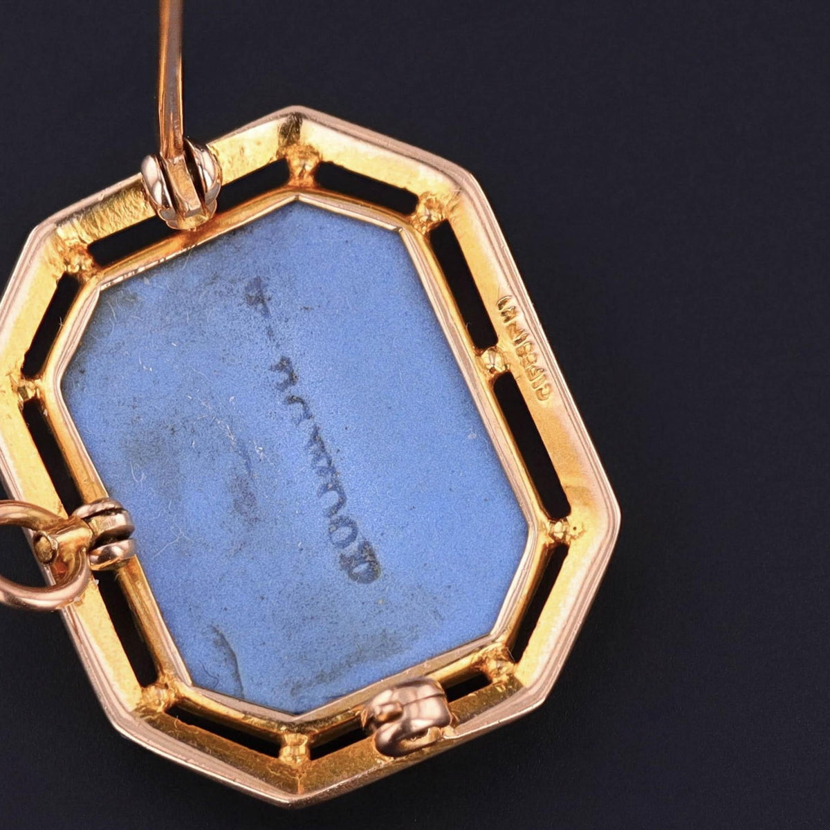 Antique Wedgwood Cherub Pendant Brooch of 10k Gold - Trademark Antiques