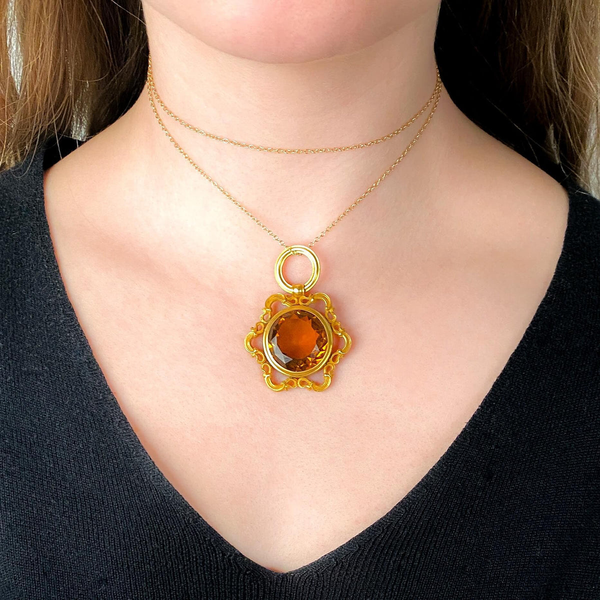 Antique Wordley Allsopp &amp; Bliss Pendant of 14k Gold - Trademark Antiques