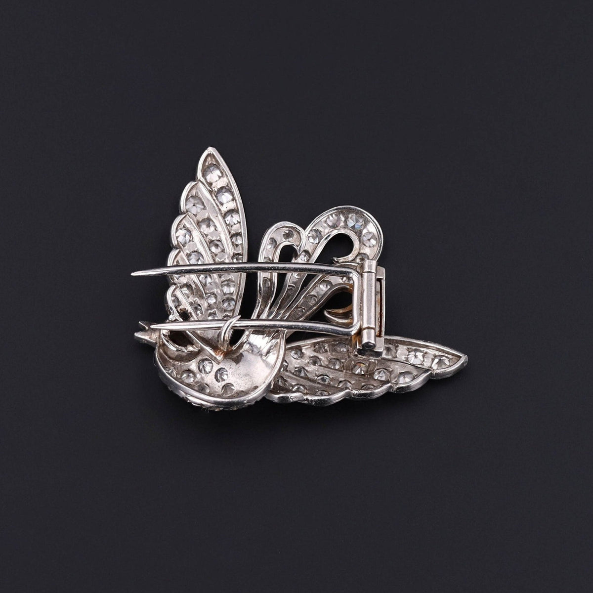 Art Deco Diamond and Platinum Fur Clip Brooch - Trademark Antiques