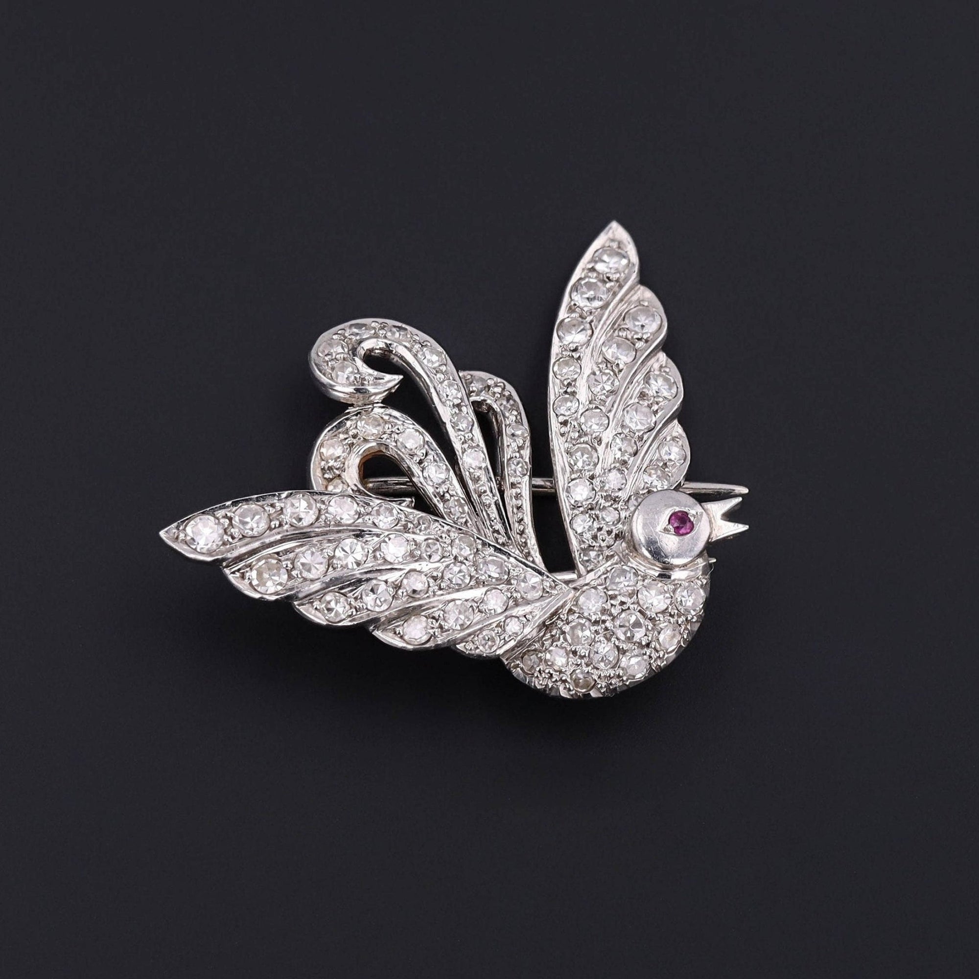 Art Deco Diamond and Platinum Fur Clip Brooch - Trademark Antiques