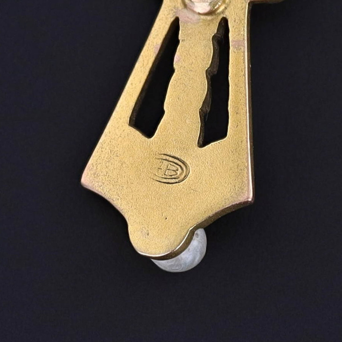 Art Nouveau Amethyst and Pearl Conversion Charm of 14k Gold - Trademark Antiques