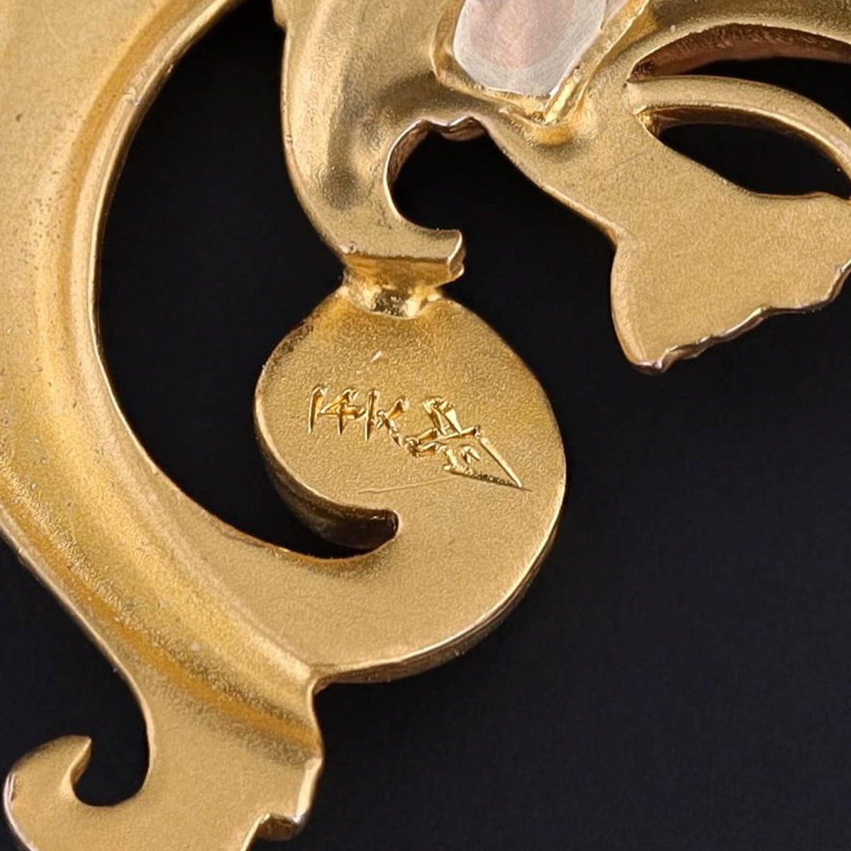 Art Nouveau Dragon Pendant of 14k Gold - Trademark Antiques