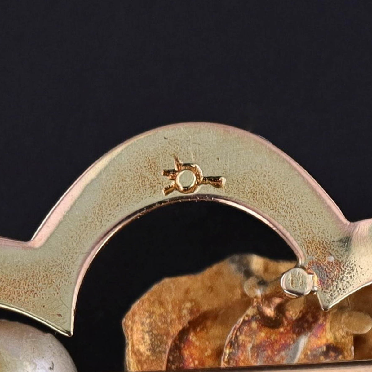 Art Nouveau Enamel Flower Brooch of 14K Gold - Trademark Antiques