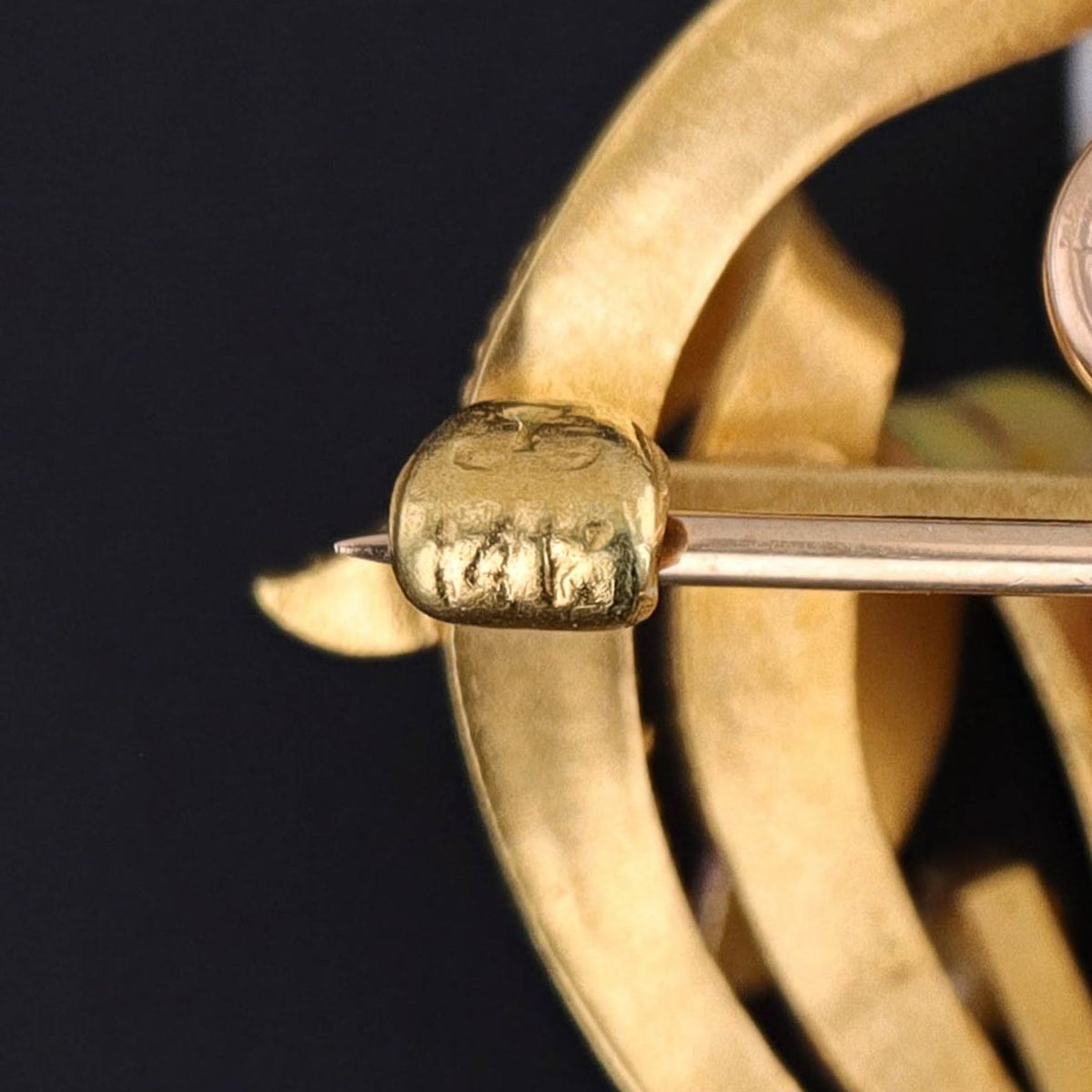 Art Nouveau Enamel Flower Pendant Brooch by Krementz - Trademark Antiques