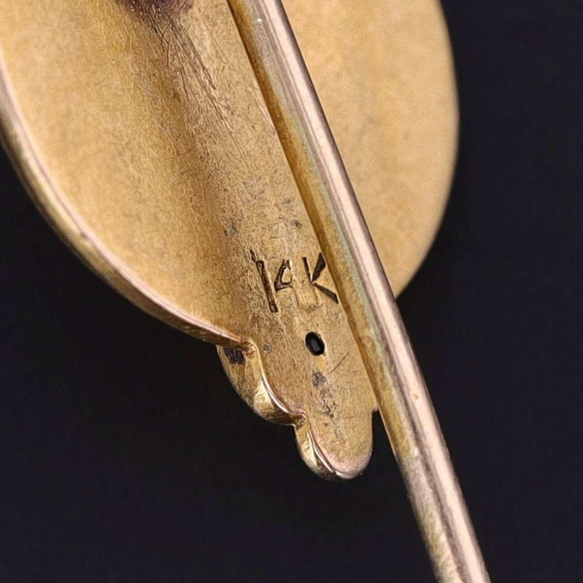 Art Nouveau Enamel Woman Stickpin of 14k Gold - Trademark Antiques