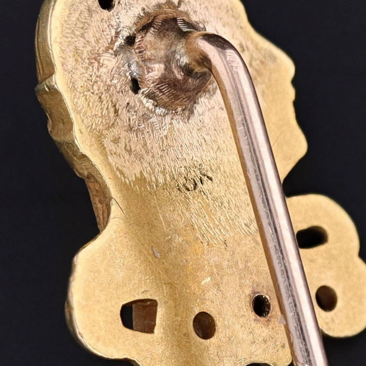 Art Nouveau Enamel Woman Stickpin of 18k Gold - Trademark Antiques