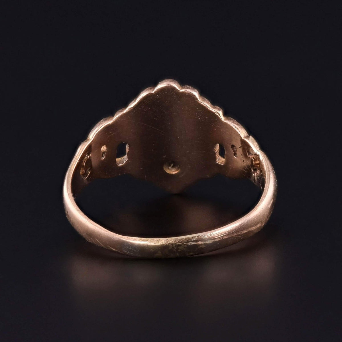 Art Nouveau Greenman Ring of 10k Gold - Trademark Antiques