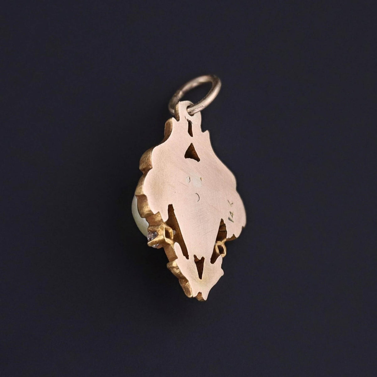 Art Nouveau Lion Charm of 14k Gold - Trademark Antiques