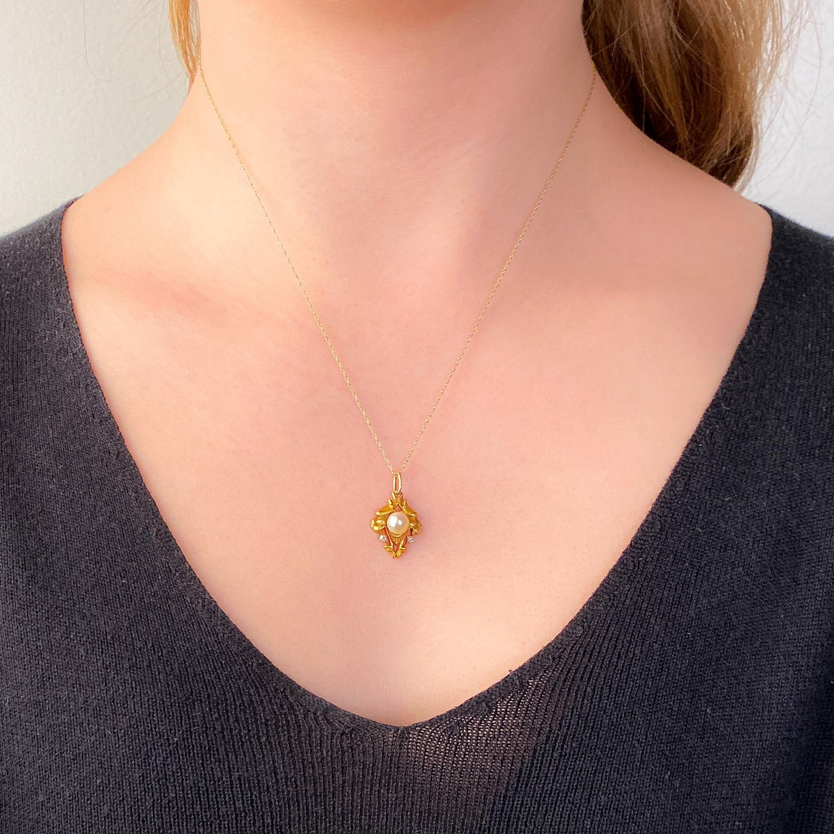 Art Nouveau Lion Charm of 14k Gold - Trademark Antiques