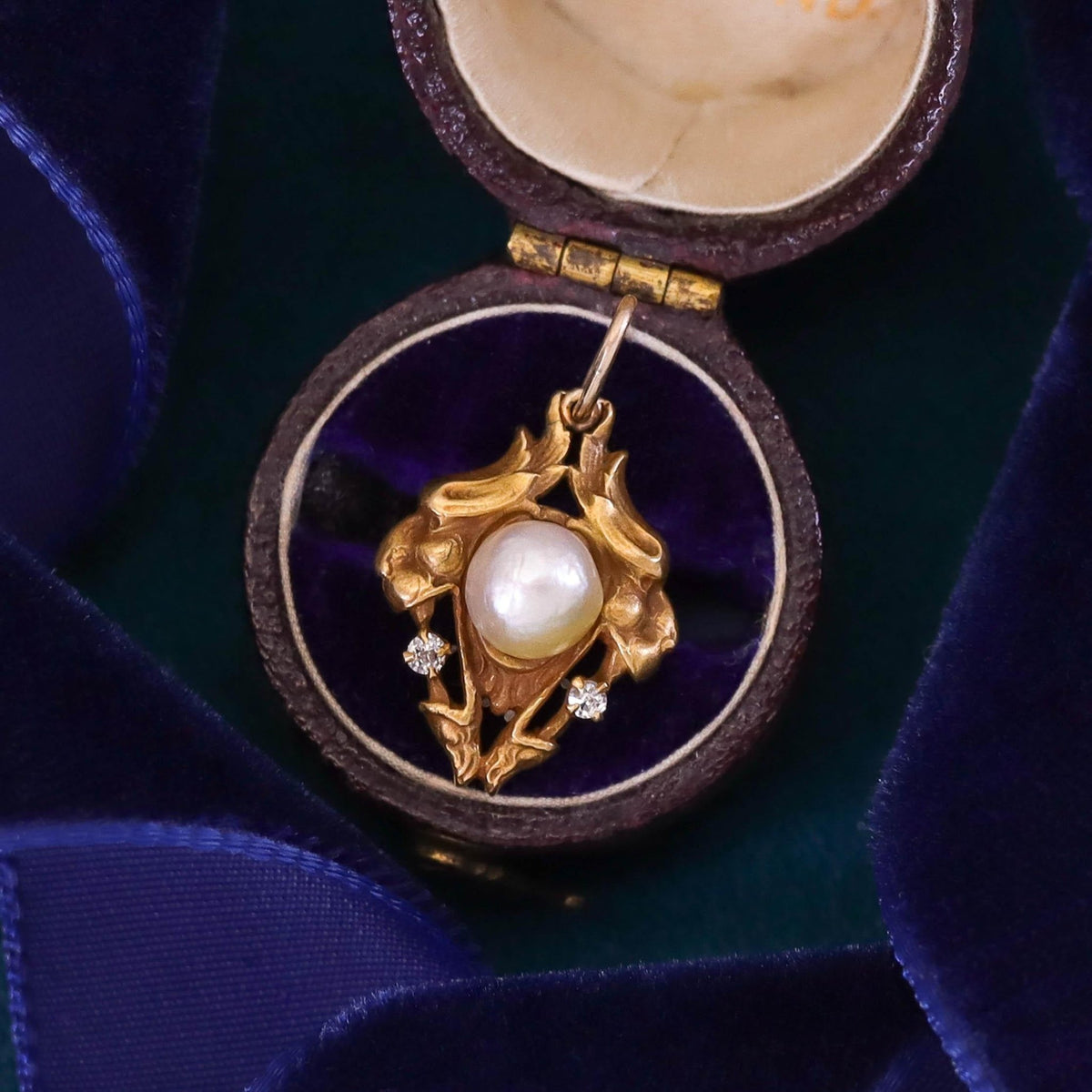 Art Nouveau Lion Charm of 14k Gold - Trademark Antiques