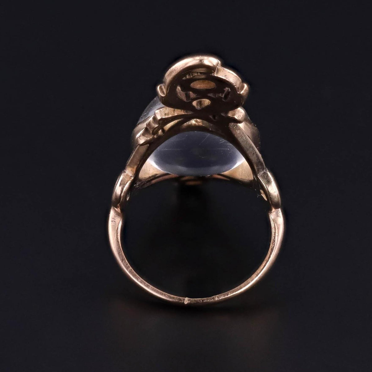 Art Nouveau Moonstone Ring of 14k Gold - Trademark Antiques