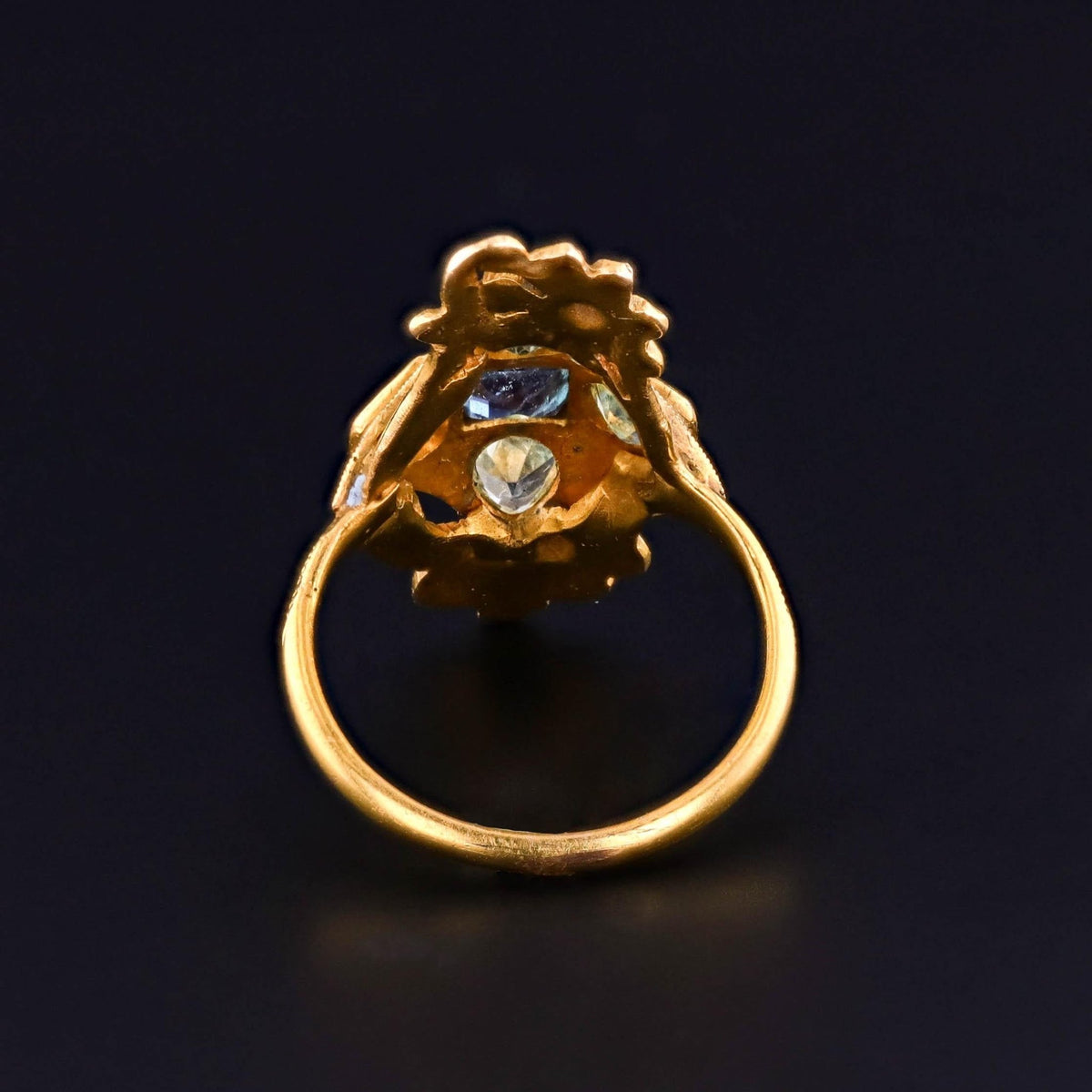 Art Nouveau Natural Alexandrite Ring of 10k Gold - GIA Cert - Trademark Antiques