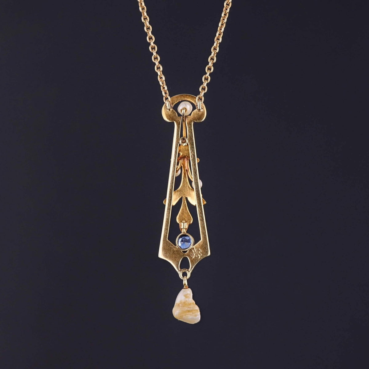 Art Nouveau Necklace of 14k Gold - Trademark Antiques