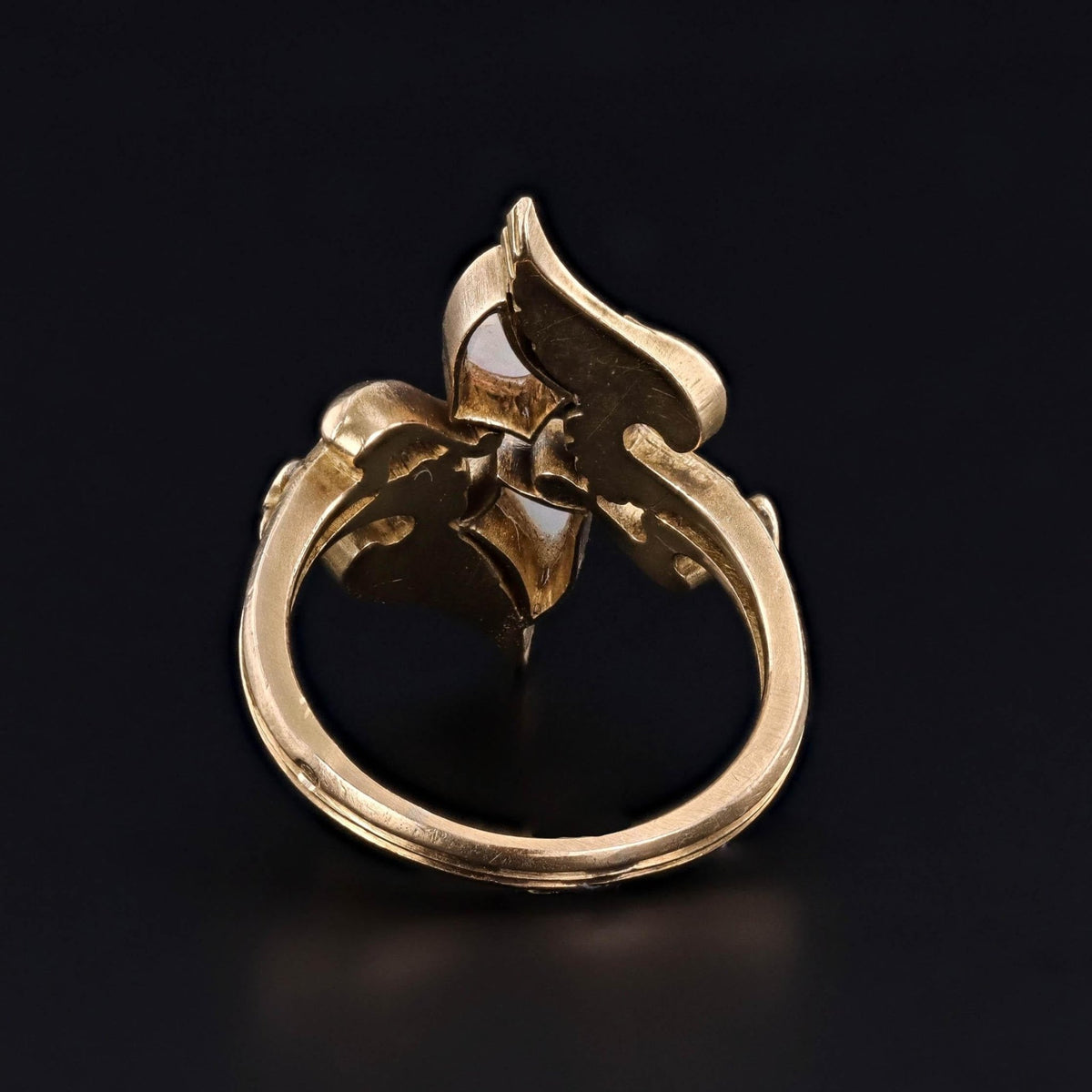 Art Nouveau Opal Wing Ring of 18k Gold - Trademark Antiques