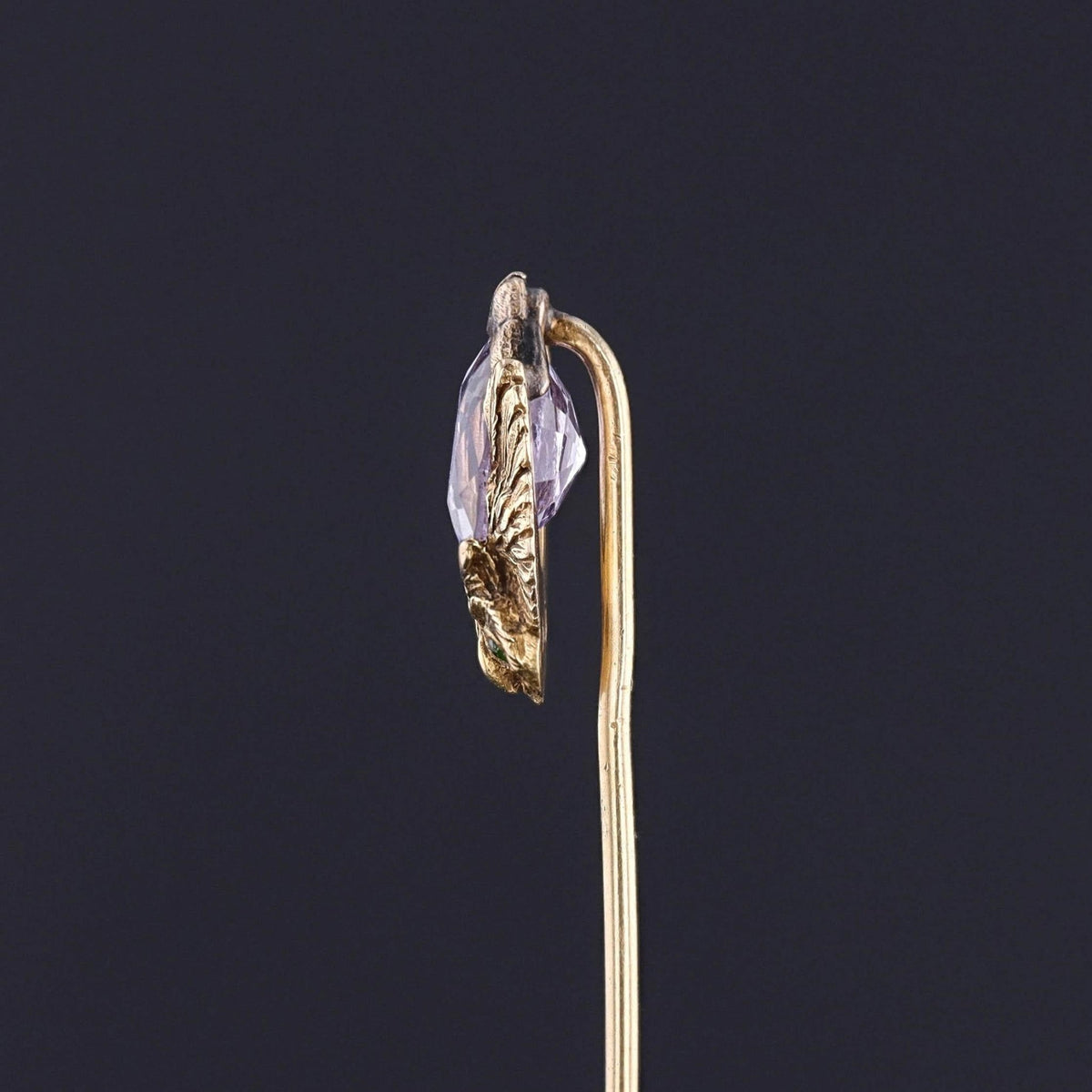 Art Nouveau Owl Stickpin of 14k Gold - Trademark Antiques