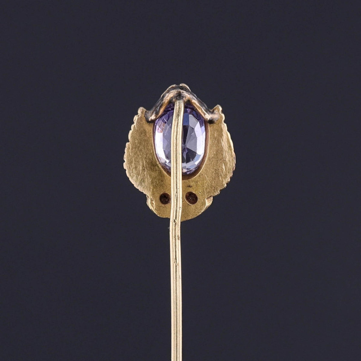 Art Nouveau Owl Stickpin of 14k Gold - Trademark Antiques