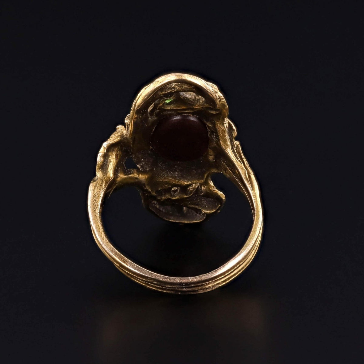 Art Nouveau Peacock Ring of 14k Gold by Walton &amp; Co. - Trademark Antiques