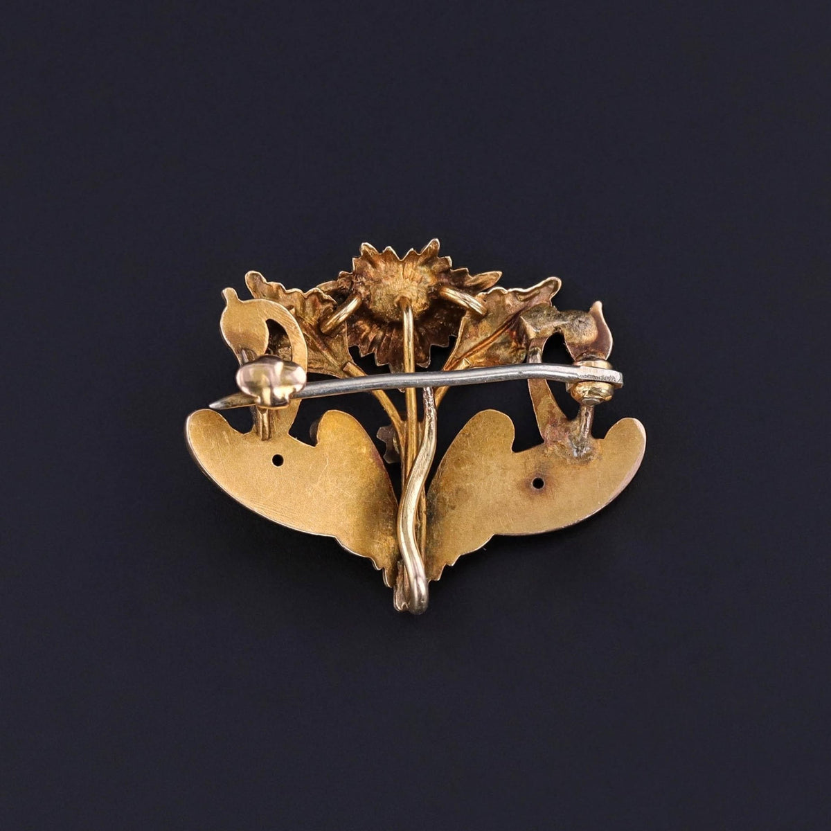 Art Nouveau Swan Brooch of 10k Gold - Trademark Antiques