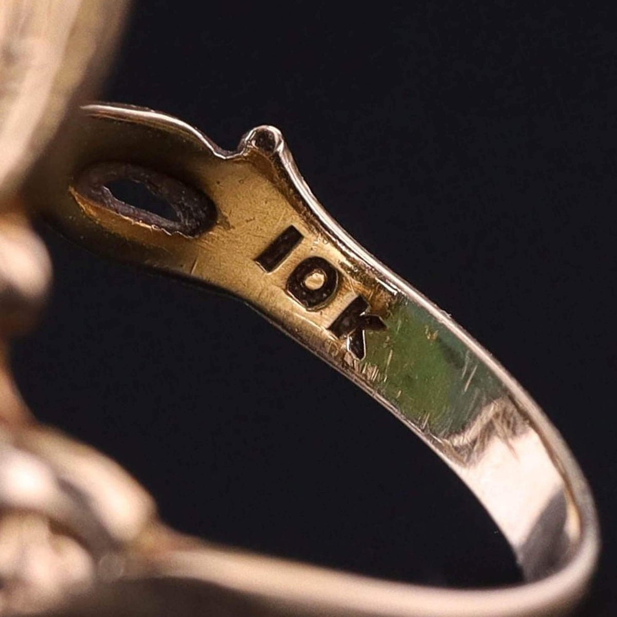 Art Nouveau Turquoise Ring of 10k Gold - Trademark Antiques