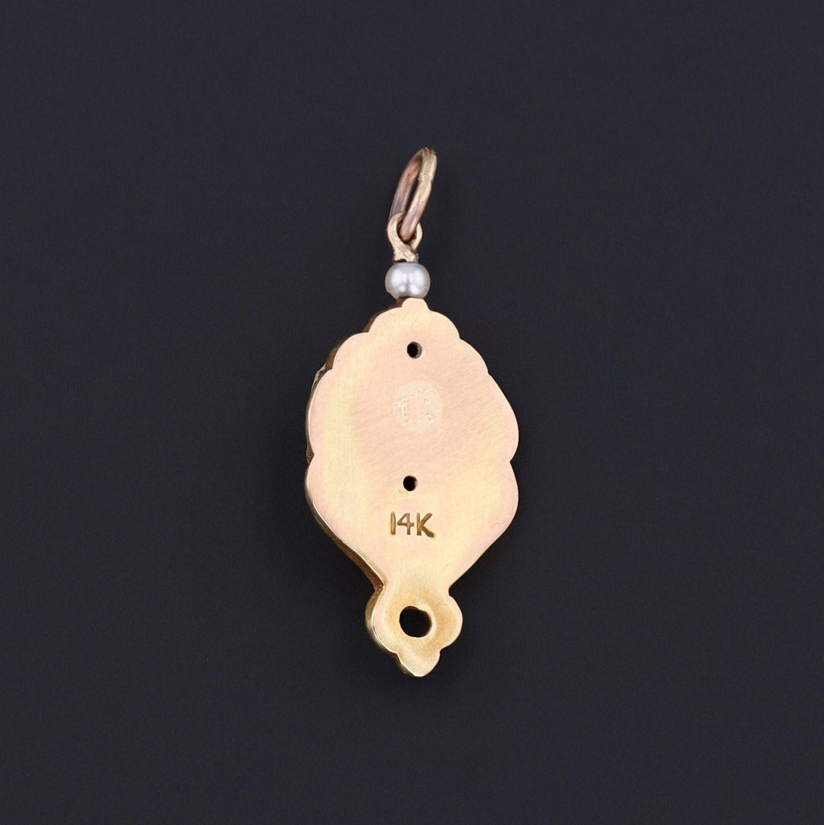 Art Nouveau Woman Charm of 14k Gold - Trademark Antiques