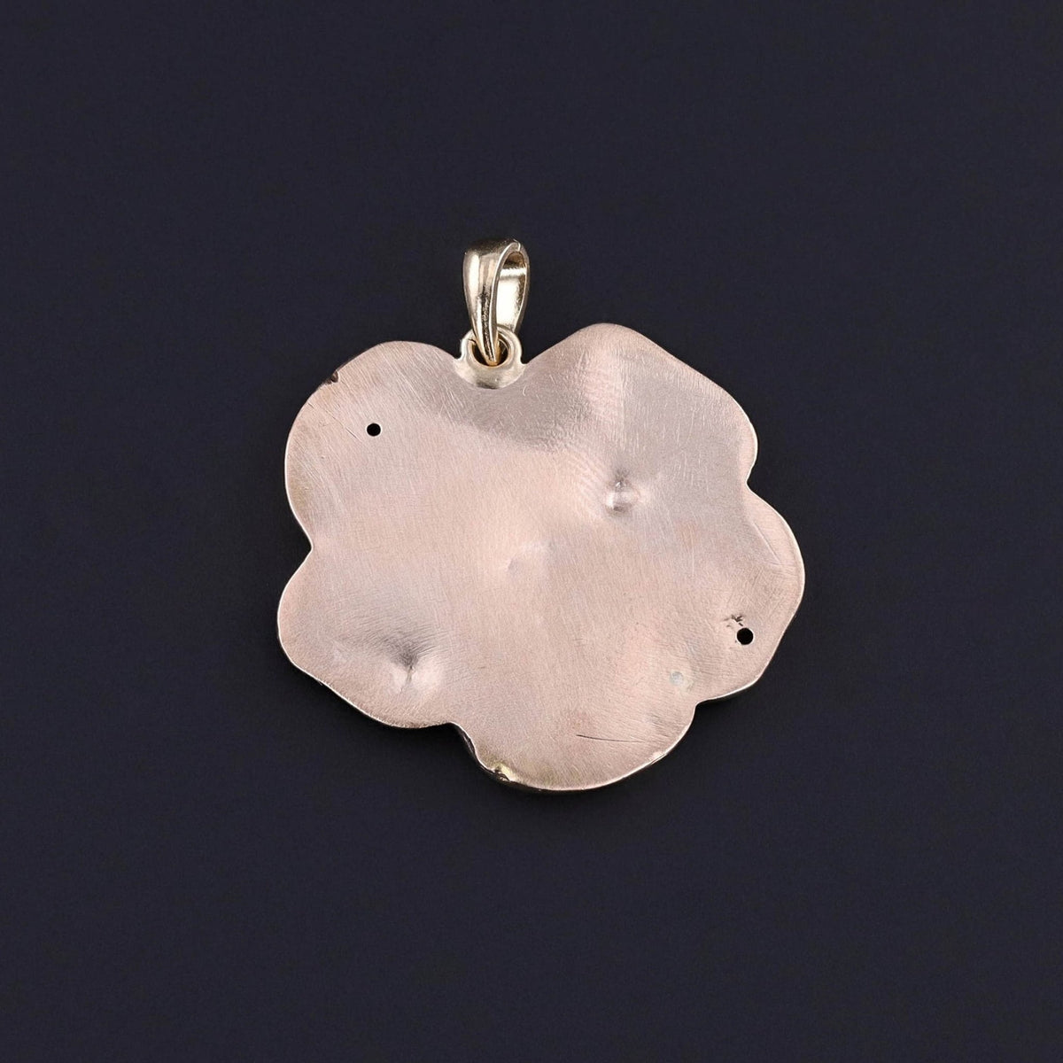 Art Nouveau Woman in Flower Pendant of 10k Gold - Trademark Antiques