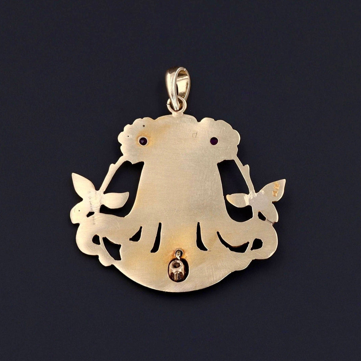 Art Nouveau Woman Pendant of 14k Gold - Trademark Antiques