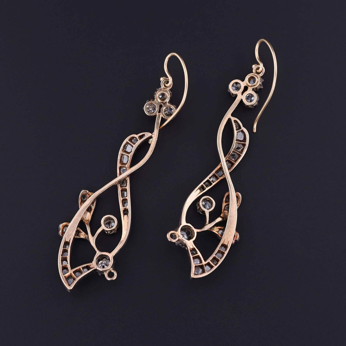 Belle Epoque Convertible Diamond Necklace of 18k Gold and Silver - Trademark Antiques