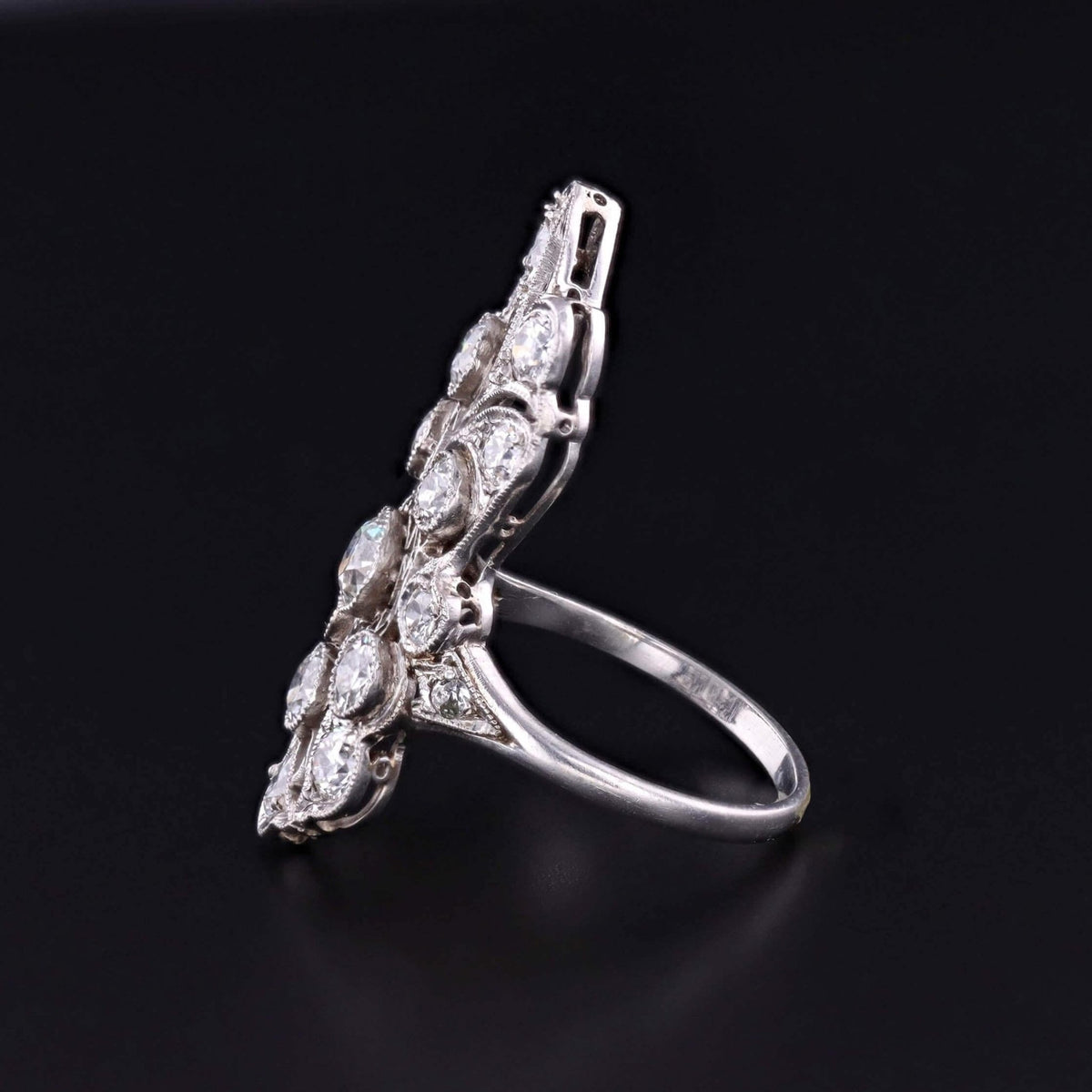 Belle Epoque Diamond Ring of Platinum - Trademark Antiques