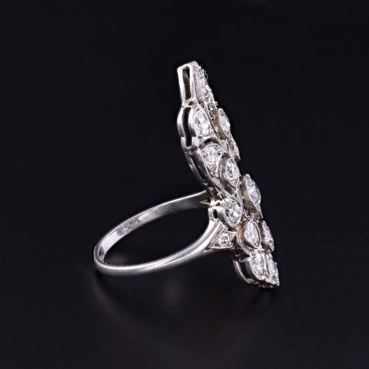 Belle Epoque Diamond Ring of Platinum - Trademark Antiques