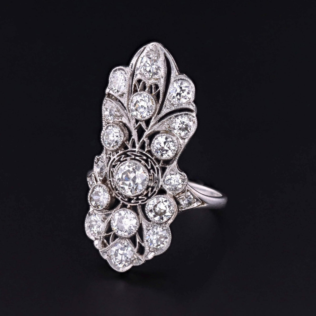 Belle Epoque Diamond Ring of Platinum - Trademark Antiques