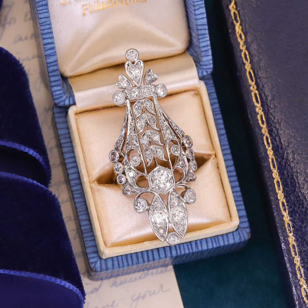 Belle Epoque Diamond Ring of Platinum and 14k Gold - Trademark Antiques