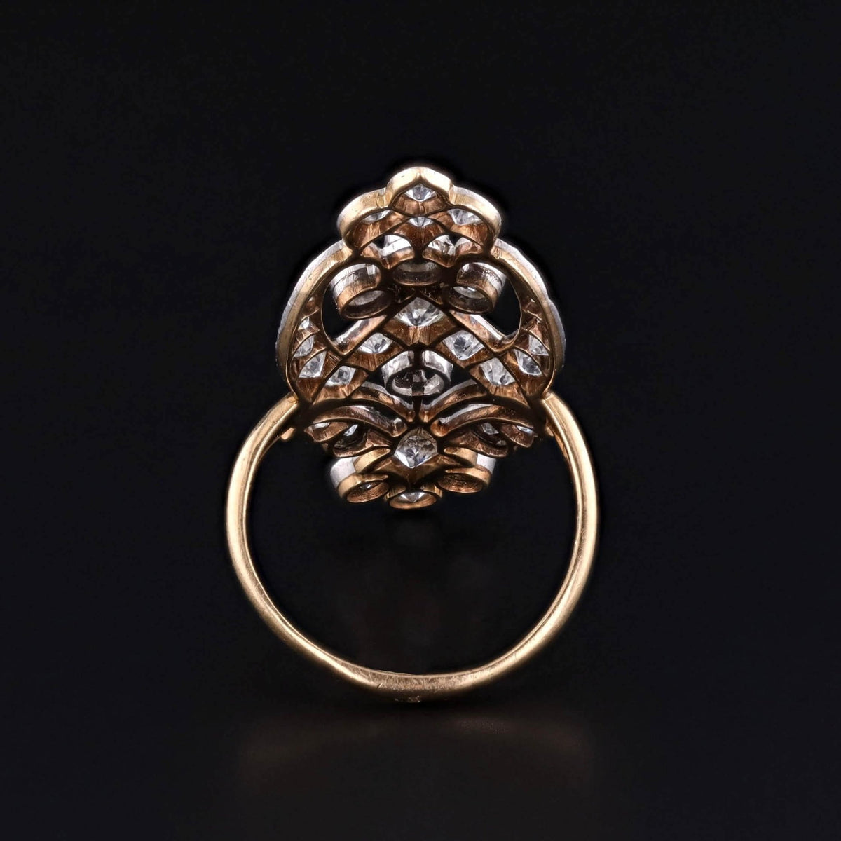 Belle Epoque Diamond Ring of Platinum and Gold - Trademark Antiques