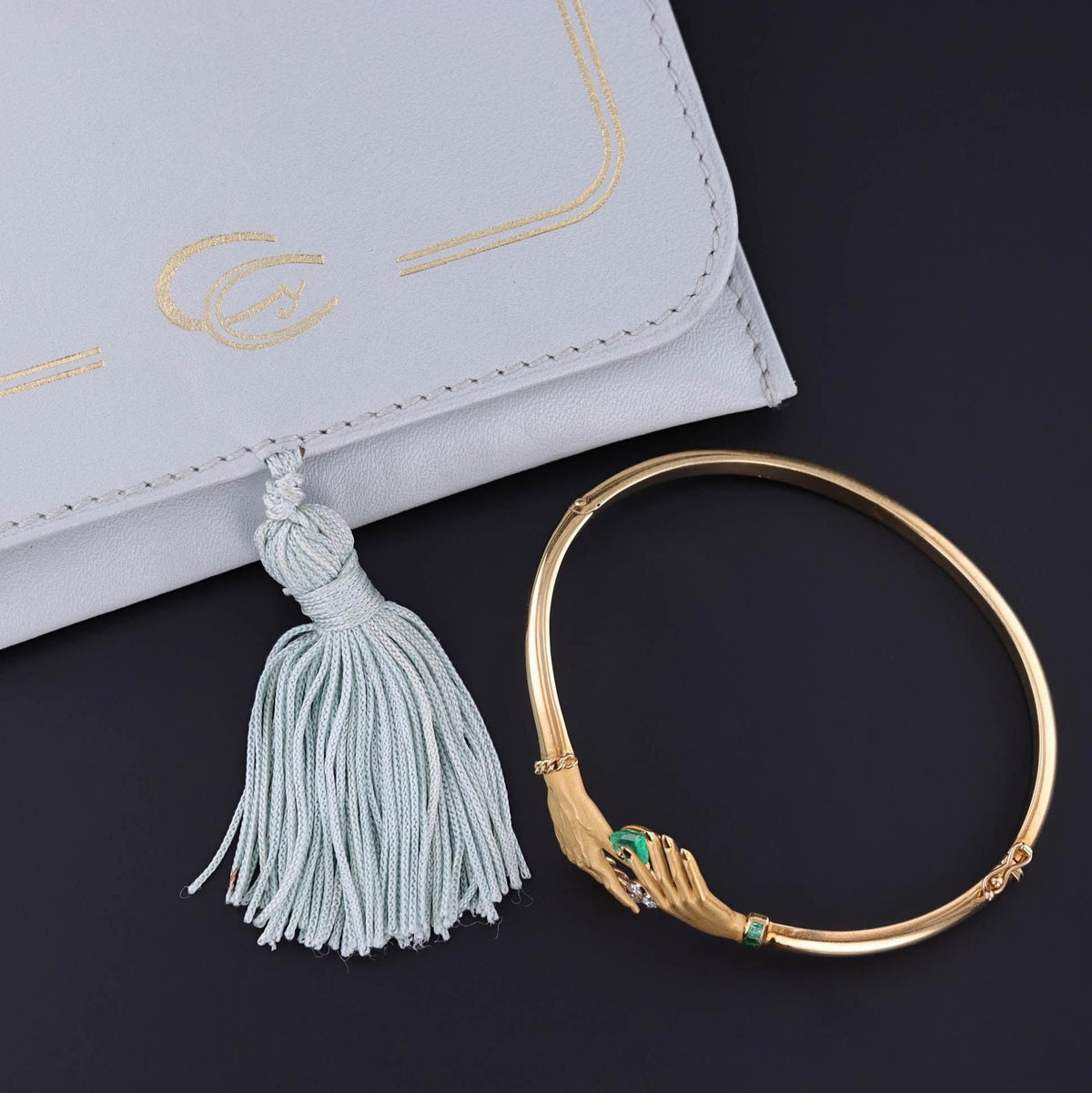 Carrera y Carrera Hand Bangle of 18k Gold - Trademark Antiques