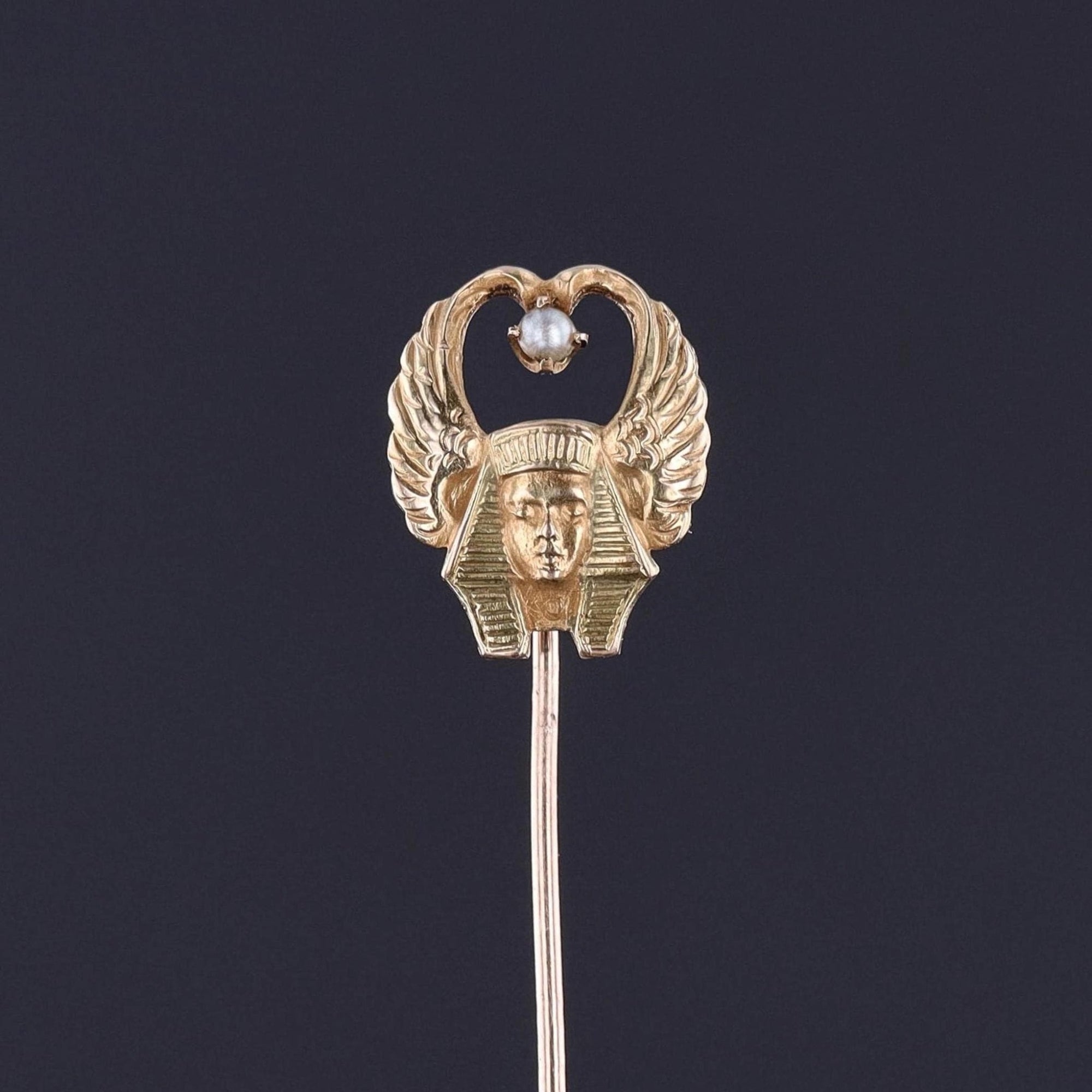 Egyptian Revival Stickpin of 10k Gold - Trademark Antiques
