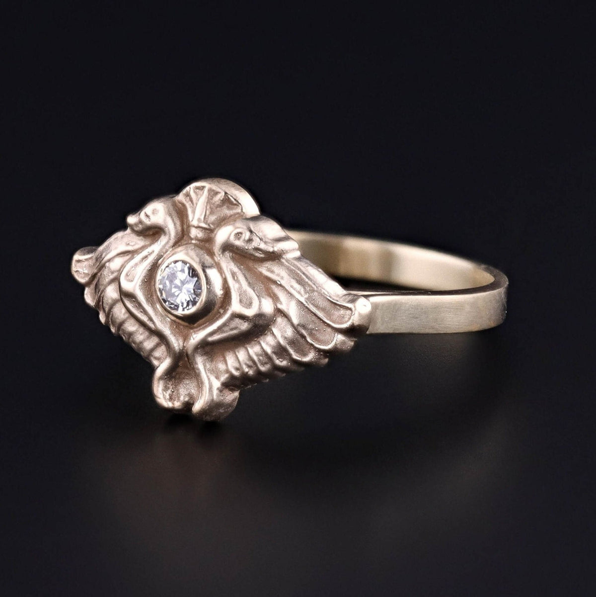 Egytpian Revival Reproduction Ring of 14k Gold - Trademark Antiques