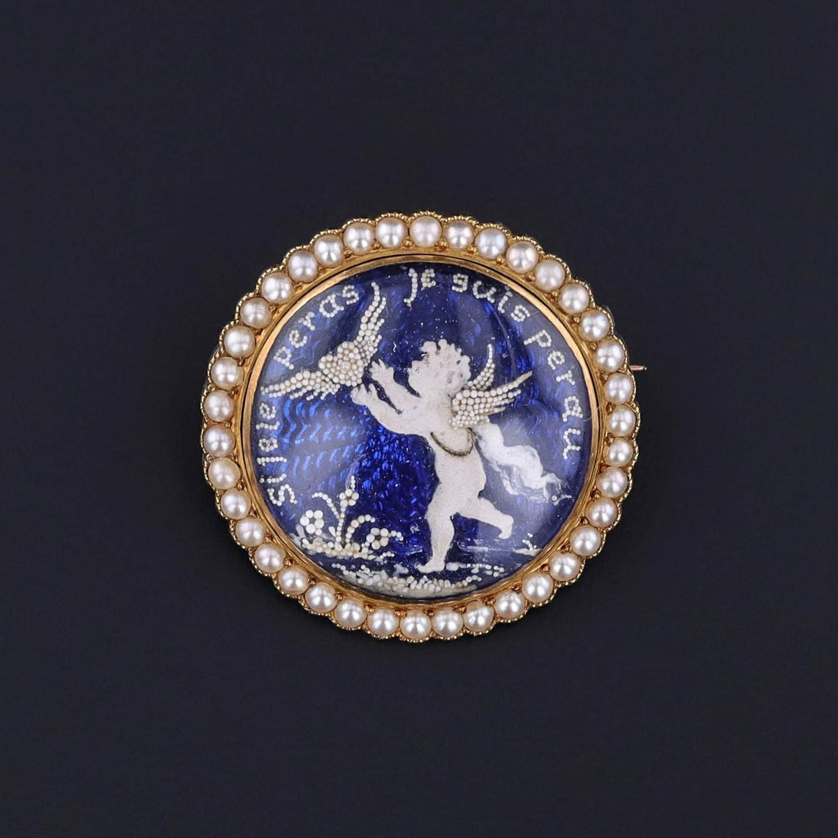 Georgian Cherub Brooch of 15ct Gold - Trademark Antiques