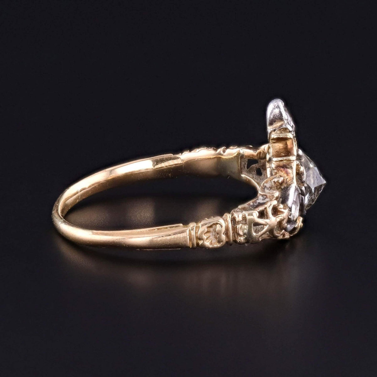 Georgian Diamond Tiara Ring of 18k Gold - Trademark Antiques