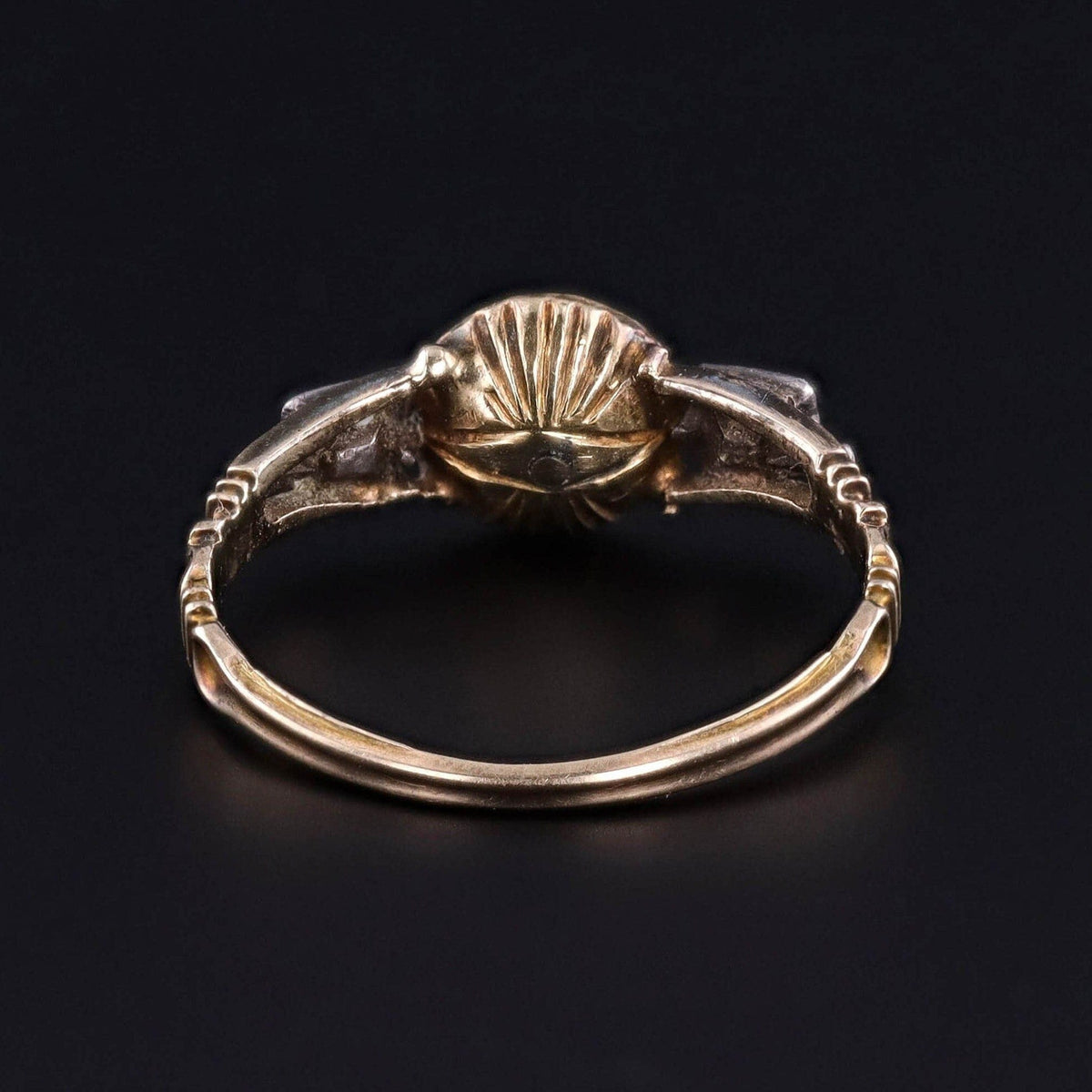 Georgian Garnet and Diamond Ring of 14k Gold - Trademark Antiques