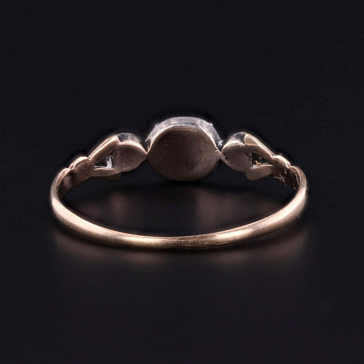 Georgian Garnet Ring of 14k Gold and Silver - Trademark Antiques